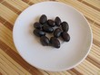 Plato de olivas negras de Aragón. Plato de olivas negras de Aragón.