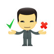funny cartoon asian businessman