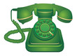zielony telefon