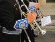 Banda de música en la calle, trompetistas. Banda de música en la calle, trompetistas.