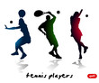Vector tennis players Vector tennis players