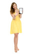 Foto: Woman holding tablet PC Woman holding tablet PC