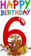 sixth birthday anniversary design