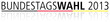 Bundestagswahl 2013 Schriftzug