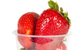juicy ripe berry strawberry in glass