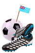 Soccer ball or football with a national flag