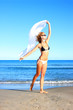 Young fashion woman on the beach Young fashion woman on the beach