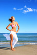 Young fashion woman on the beach Young fashion woman on the beach