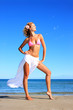 Young fashion woman on the beach Young fashion woman on the beach