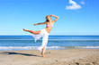 Young fashion woman on the beach Young fashion woman on the beach