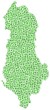 Albania (Europe) in a mosaic of green squares Albania (Europe) in a mosaic of green squares