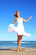 Young fashion woman on the beach Young fashion woman on the beach