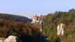 Pieskowa Skala Castle and Hercules Club Rock at Ojcow