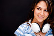 Woman with headphones Woman with headphones