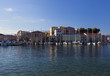 Sailboats and colourful buildings at Chania, Greece Sailboats and colourful buildings at Chania, Greece