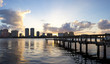 Old wooden pier at West Palm Beach, Florida, USA Old wooden pier at West Palm Beach, Florida, USA