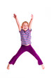 studio shot of young girl jumping studio shot of young girl jumping