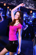 Young woman having fun at nightclub disco Young woman having fun at nightclub disco