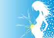 Silhouette of pregnant momen Silhouette of pregnant momen