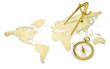 Navigate. Antique style.  Brass Divider and Compass.