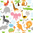 seamless pattern with cute animals