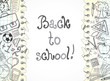 Background made of papers with school symbols Background made of papers with school symbols