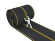3d person paves road
