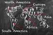 Map of the continents