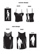 athletic singlet design with girl silhouette athletic singlet design with girl silhouette