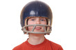Junge mit Football Helm