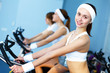 Young woman doing sport in gym