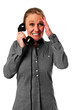 Photo: business woman forgets important task business woman forgets important task