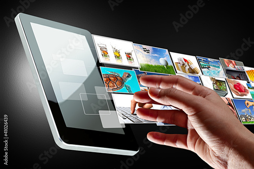 Photo: Multimedia streaming of the tablet screen Multimedia streaming of the tablet screen