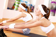 Young woman doing sport in gym