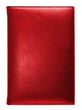 Red leather note book isolated on white background