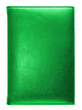 Green leather note book isolated on white background