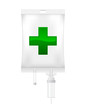 Intravenous dropper icon with cross