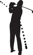 golf player silhouette vector golf player silhouette vector