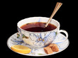 cup of tea, lemon, sugar cup of tea, lemon, sugar