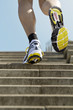 Athlete running stairs