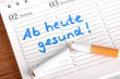 Foto: Vorsatz für das neue Jahr. Aufhören zu rauchen Vorsatz für das neue Jahr. Aufhören zu rauchen