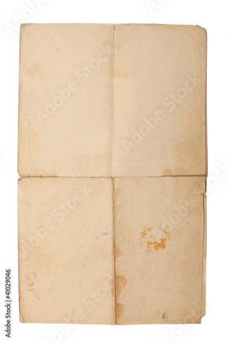 Photo: old folded paper old folded paper