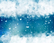 Winter background with white snowflakes Winter background with white snowflakes