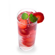 Strawberry cocktail over white background Strawberry cocktail over white background