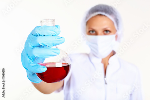 Photo: Female scientist in a chemistry laboratory Female scientist in a chemistry laboratory