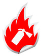Fire extinguisher vector sticker