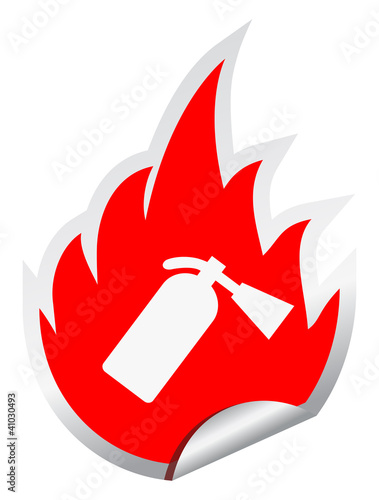 Vector: Fire extinguisher vector sticker Fire extinguisher vector sticker