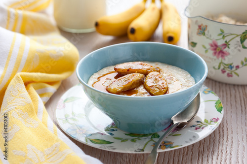 Photo: Porridge with bananas Porridge with bananas