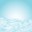 Sea background. Abstract lines hand-drawn pattern Sea background. Abstract lines hand-drawn pattern