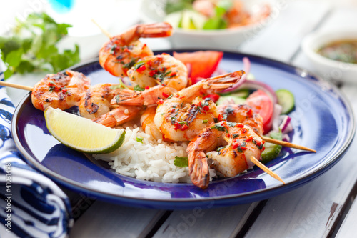 Photo: Prawn skewers Prawn skewers